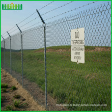 Razor barbed Airport Perimeter Fence / panneau de treillis métallique soudé haute sécurité pour un port de transport